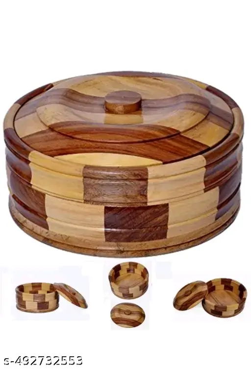 Freshhon Designer wooden Crafting 1500 ml Casserole