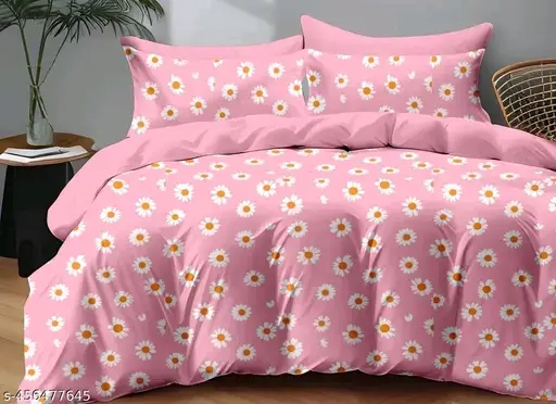 Freshhon  Festive Special Fancy Cotton Double bed sheet With 2 pillows
