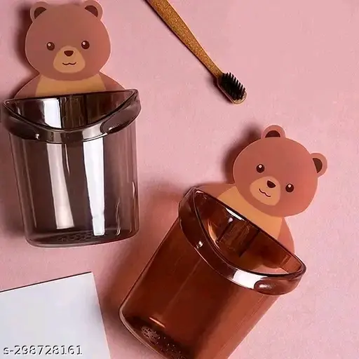 Teddy bear toothbrush holder(Pack of 2)
