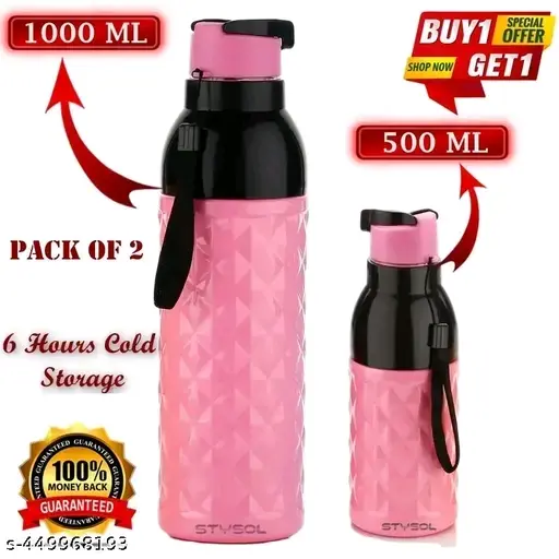 Buy 1get 1 Free Flask bottles (1000ml+500 ml)