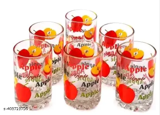 FRESHHON DESIGNER Crystal clear Glass Tumbler Set of 6