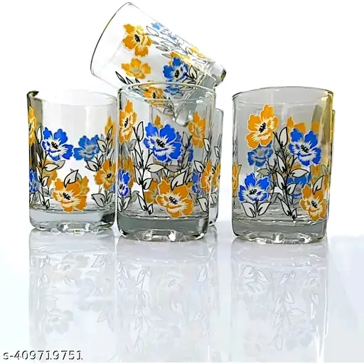 Freshhon Crystal clear Juice Glass tumbler Set of6