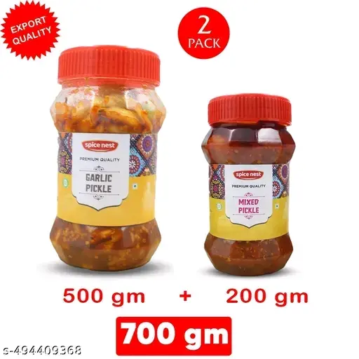 Freshhon Special combo Garlic pickle 500gm + Mix pickle 200gm