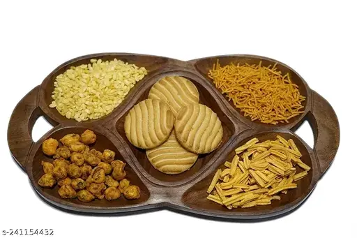 Freshhon Designer wooden Crafting Dry fruits & Snacks TRAY