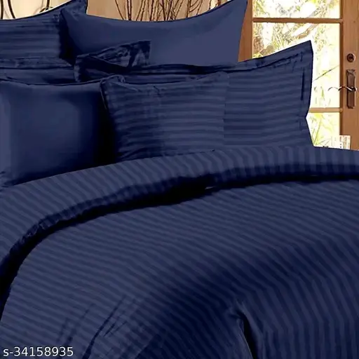 Hotels Special Striped cotton fancy bedsheet (king size 90*108)
