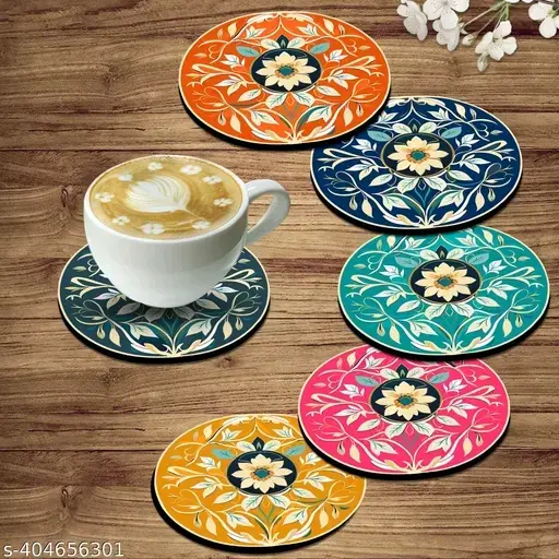 Freshhon Designer wooden Crafting Tea & Milk Shake Coaster