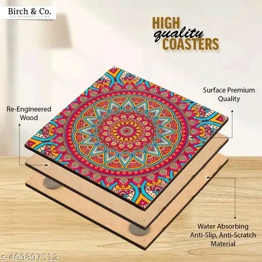 Freshhon Designer Leather Crafting Tea & Milk Shake Coaster