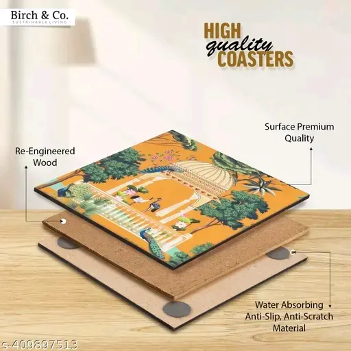 Freshhon Designer Leather Crafting Tea & Milk Shake Coaster