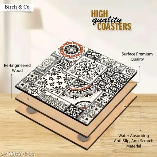 Freshhon Designer Leather Crafting Tea & Milk Shake Coaster