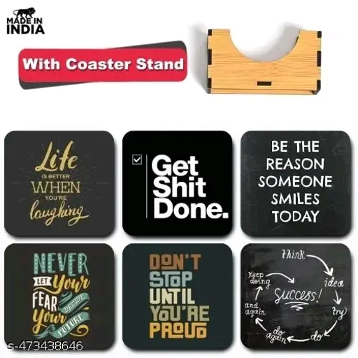 Freshhon Designer Tea, Coffee & Milk Shake Wooden Crafting Coaster