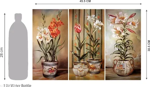 Freshhon Designer WALLMAX RAJSTHANI UV PAINTINGS SET OF 3