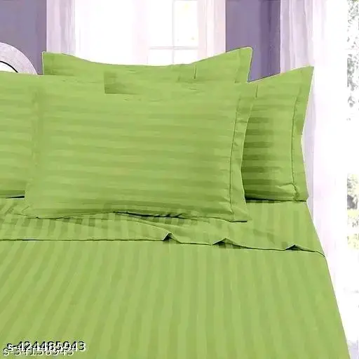 Hotels Special Striped cotton Bedsheet (King Size 90 x 100