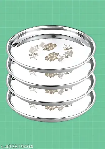 Freshhon Stainless steel Designer plate set of 4