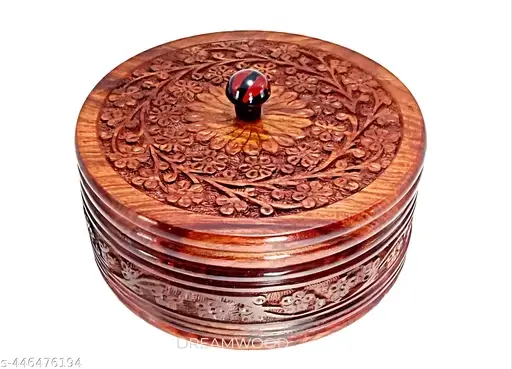 Freshhon Designer Sheesham wooden Crafting SERVING Caseroll