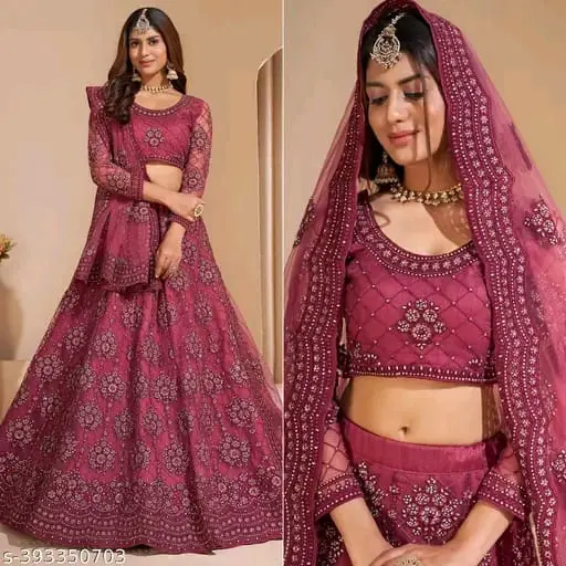 Net design Lehnga choli