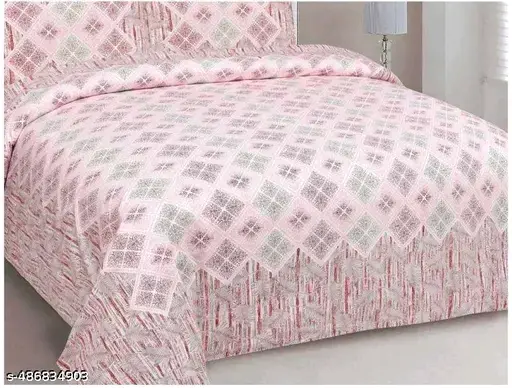 Freshhon Summer Special Designer Double bed sheet With 2 pillows Cover(100 x 108)