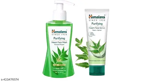 Freshhon Summer Special Combo HIMALAYA NEEM FACE WASH 200ML & purifying neem face Scrub