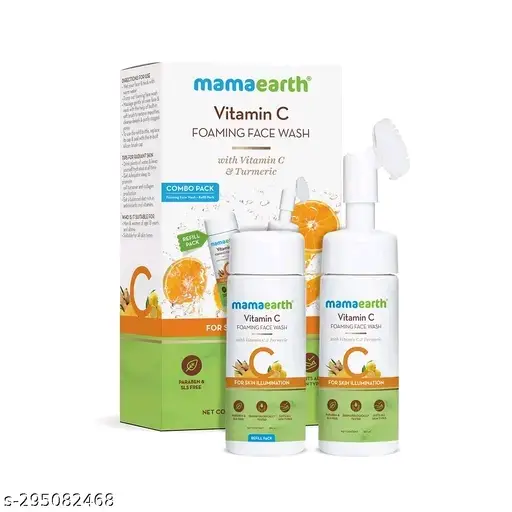 Freshhon Summer Special Combo Mamaearth vitamin C Foming facewash with Brush