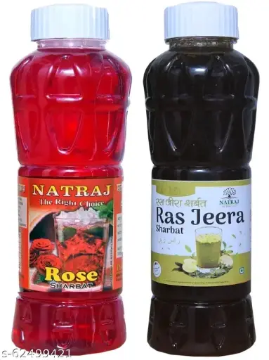 FRESHHON SUMMER 🌞 Special Nataraj Natural Fruits Rose & jaljeera Syrup