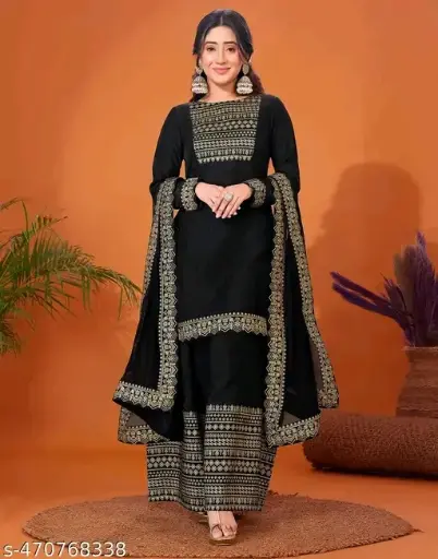 Bollywood Designer plazo suit with Dupatta set(Specially wedding & Festive party dress)