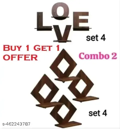 Fancy wooden wall mount home decor