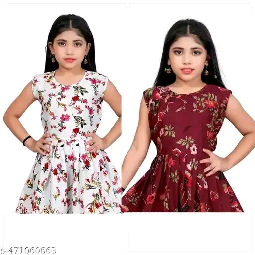 Fancy kids designer frock combo